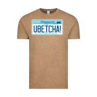 Vintage Coffee ubetcha (you betcha) minnesota license plate t shirt Vintage Tee - linhVisuals