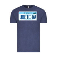 Vintage Denim ubetcha (you betcha) minnesota license plate t shirt Vintage Tee - linhVisuals