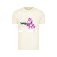 Vintage Arctic womens pew madafakas funny fantasy unicorn with rainbow gun   white v Vintage Tee - linhVisuals