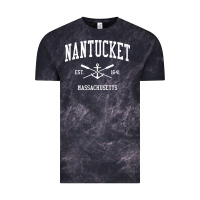 Cloud Black nantucket ma vintage crossed oars & boat anchor sports pullover hoodie Vintage Tee - linhVisuals