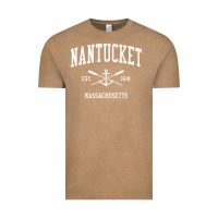 Vintage Coffee nantucket ma vintage crossed oars & boat anchor sports pullover hoodie Vintage Tee - linhVisuals