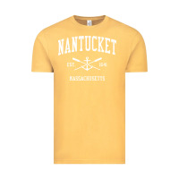 Vintage Mustard nantucket ma vintage crossed oars & boat anchor sports pullover hoodie Vintage Tee - linhVisuals