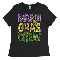 Black Mardi Gras crew Ladies Tee - BundleAndBundleShop