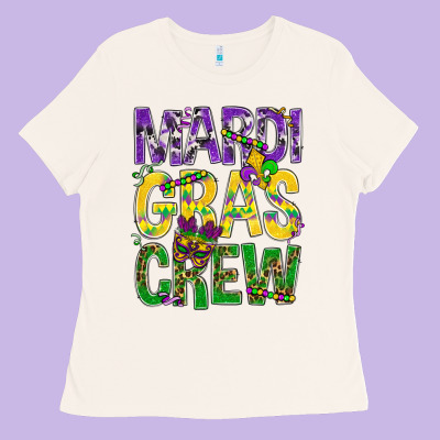 Mardi Gras Crew Ladies Tee Designed By Bundleandbundleshop