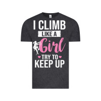 Vintage Black climbing climb mountain climbing like a girl 345 climb climbing lover Vintage Tee - linhVisuals