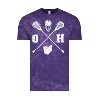 Cloud Purple ohio lacrosse sticks & helmet state outline lax player t shirt Vintage Tee - linhVisuals