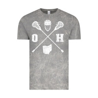 Cloud Rock ohio lacrosse sticks & helmet state outline lax player t shirt Vintage Tee - linhVisuals