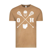 Vintage Camel ohio lacrosse sticks & helmet state outline lax player t shirt Vintage Tee - linhVisuals