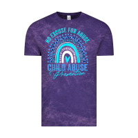 Cloud Purple no excuse child abuse prevention awareness leopard rainbow t shirt Vintage Tee - linhVisuals