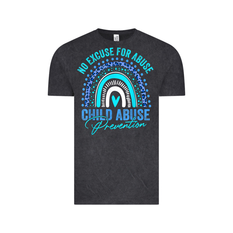 No Excuse Child Abuse Prevention Awareness Leopard Rainbow T Shirt Vintage Tee by linhVisuals | Teevron