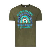 Vintage Olive no excuse child abuse prevention awareness leopard rainbow t shirt Vintage Tee - linhVisuals
