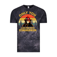 Cloud Black vintage only you can prevent communism funny bear camping t shirt Vintage Tee - linhVisuals