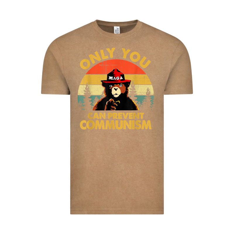 Vintage Only You Can Prevent Communism Funny Bear Camping T Shirt Vintage Tee by linhVisuals | Teevron