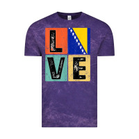 Cloud Purple vintage retro i love bosnia flag for bosnian pride gift t shirt Vintage Tee - linhVisuals
