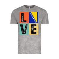 Cloud Rock vintage retro i love bosnia flag for bosnian pride gift t shirt Vintage Tee - linhVisuals