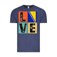 Vintage Denim vintage retro i love bosnia flag for bosnian pride gift t shirt Vintage Tee - linhVisuals