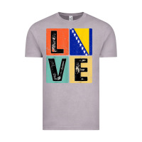 Vintage Retro I Love Bosnia Flag For Bosnian Pride Gift T Shirt Vintage Tee | Teevron