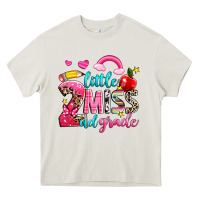 Cream little miss second grade Heavy Core Tee - NancyCooperArtShop