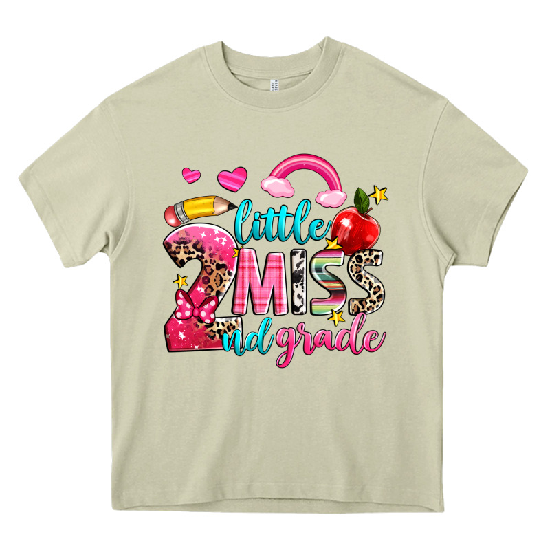 Little Miss Second Grade Heavy Core Tee by NancyCooperArtShop | Teevron