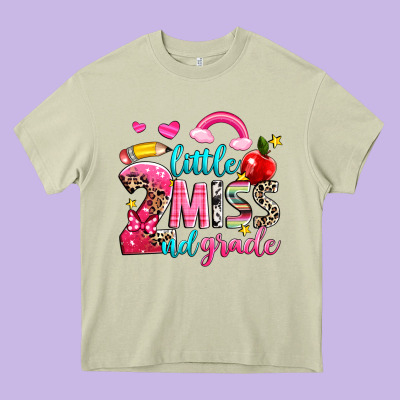 Little Miss Second Grade Heavy Core Tee Designed By Nancycooperartshop
