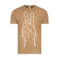 Vintage Camel peace sign two fingers hand gesture symbol illustration t shirt Vintage Tee - linhVisuals