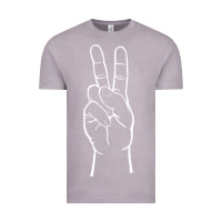 Vintage Zinc peace sign two fingers hand gesture symbol illustration t shirt Vintage Tee - linhVisuals