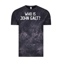 Cloud Black who is john galt libertarian and book quote t shirt Vintage Tee - linhVisuals
