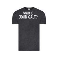 Vintage Black who is john galt libertarian and book quote t shirt Vintage Tee - linhVisuals