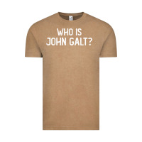 Vintage Coffee who is john galt libertarian and book quote t shirt Vintage Tee - linhVisuals