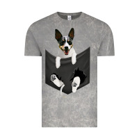 Rat Terrier Dog In Pocket, Rattie Puppy, Ratting Terrier T Shirt Vintage Tee | Teevron