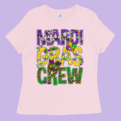 Mardi Gras Crew Ladies Tee Designed By Bundleandbundleshop