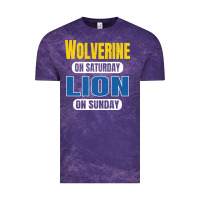 Cloud Purple wolverine on saturday lion on sunday fans detroit vintage pullover hoo Vintage Tee - linhVisuals