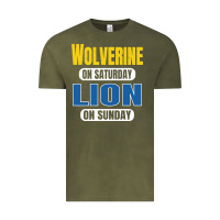 Vintage Olive wolverine on saturday lion on sunday fans detroit vintage pullover hoo Vintage Tee - linhVisuals