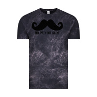 Cloud Black MUSTACHE Vintage Tee - linhVisuals