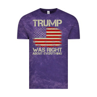 Vintage Usa American Flag Trump Was Right About Everything Pullover Ho Vintage Tee | Teevron