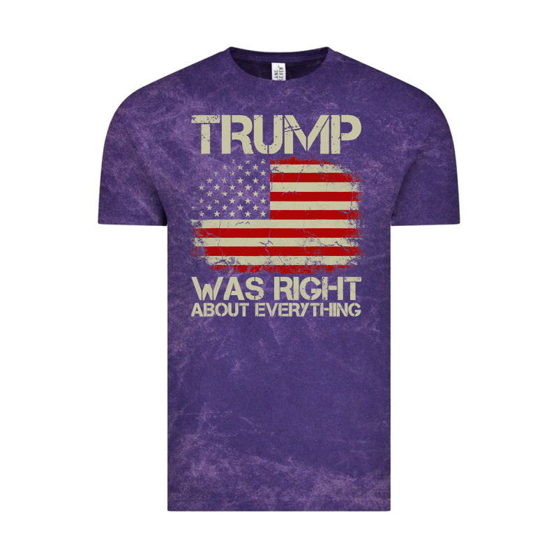 Vintage Usa American Flag Trump Was Right About Everything Pullover Ho Vintage Tee by linhVisuals | Teevron
