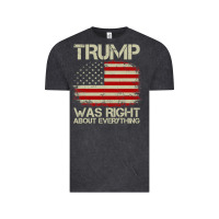 Vintage Black vintage usa american flag trump was right about everything pullover ho Vintage Tee - linhVisuals