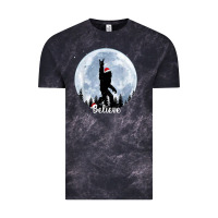 Cloud Black santa bigfoot christmas rock funny sasquatch believe xmas t shirt Vintage Tee - linhVisuals