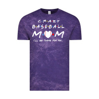 Cloud Purple baseball coach crazy mom baseball Vintage Tee - linhVisuals