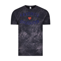 Cloud Black womens favorite daughter heart distressed vintage faded classic t shir Vintage Tee - linhVisuals