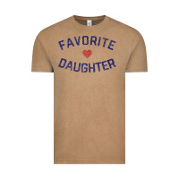 Womens Favorite Daughter Heart Distressed Vintage Faded Classic T Shir Vintage Tee | Teevron