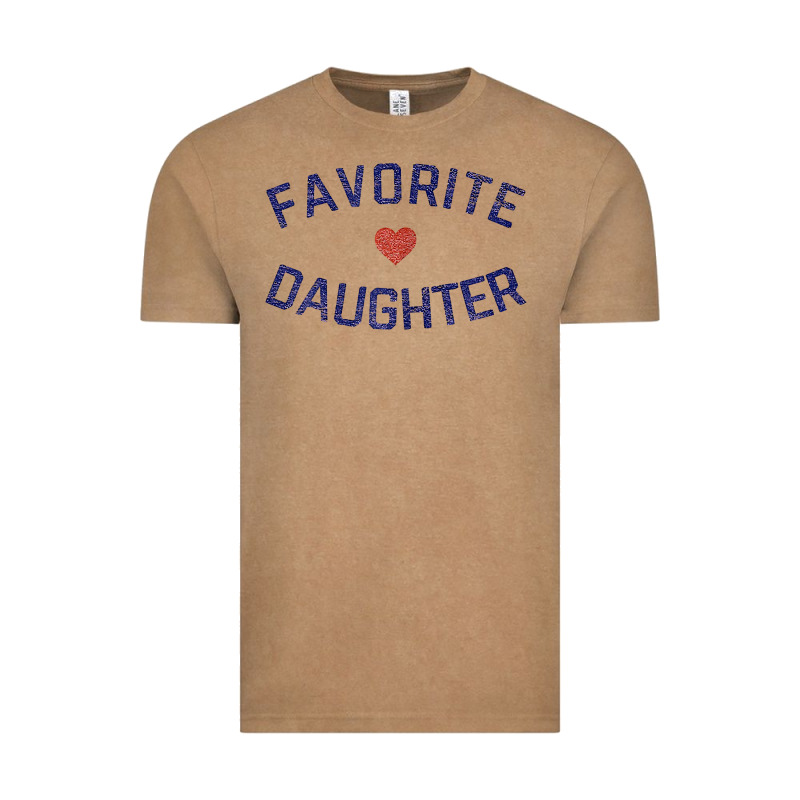 Womens Favorite Daughter Heart Distressed Vintage Faded Classic T Shir Vintage Tee by linhVisuals | Teevron