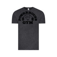 Vintage Black POWERHOUSE GYM Vintage Tee - linhVisuals