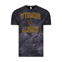 Cloud Black wyoming cowboys apparel alumni classic arch long sleeve t shirt Vintage Tee - linhVisuals