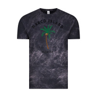 Cloud Black womens marco island florida colorful palm tree retro novelty art v nec Vintage Tee - linhVisuals