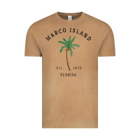 Vintage Camel womens marco island florida colorful palm tree retro novelty art v nec Vintage Tee - linhVisuals