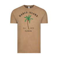 Vintage Coffee womens marco island florida colorful palm tree retro novelty art v nec Vintage Tee - linhVisuals