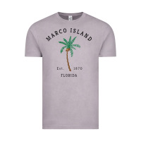 Vintage Zinc womens marco island florida colorful palm tree retro novelty art v nec Vintage Tee - linhVisuals