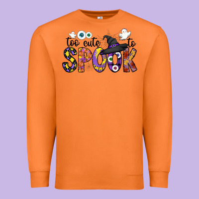 Too Cute To Spook Premium Sweatshirt Designed By Cowhidedigitalart