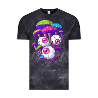 Cloud Black psychedelic mushroom hippie magic fungus shrooms trance rave t shirt Vintage Tee - linhVisuals